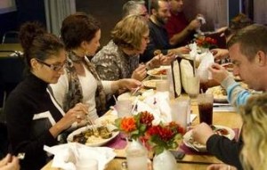 The Worcester Foodies meet once a month to review Worcester area restaurants.They are seated at Shiraz Armenian Restaurant on Park Avenue in Worcester. (MATT WRIGHT)